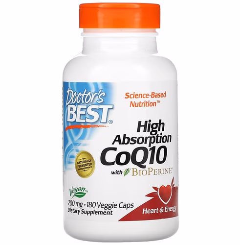 Doctor's Best 高吸收輔酶Q10 200mg 180粒素食膠囊含胡椒素