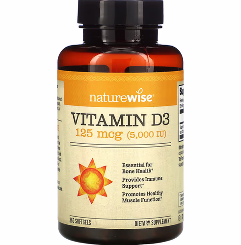 NatureWise 維生素D3 5000IU 360粒軟膠囊高劑量補充