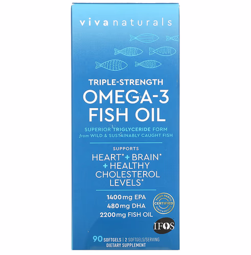 Viva Naturals Omega-3 魚油 三重功效 90粒軟膠囊